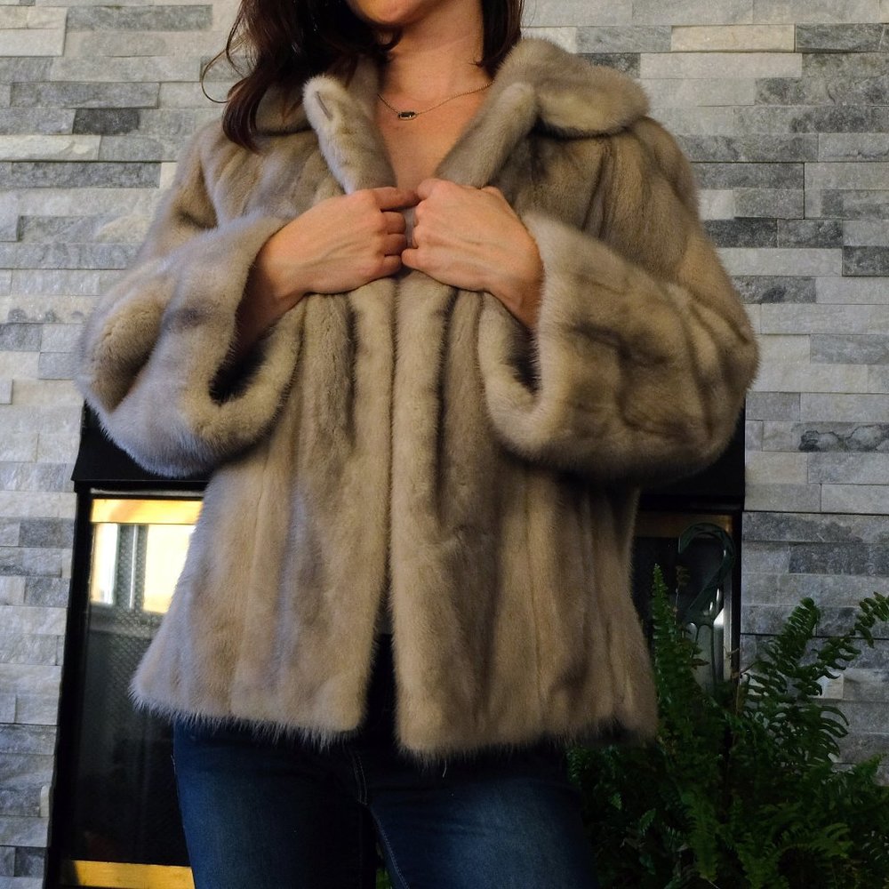 Authentic Cerulean Mink Coat